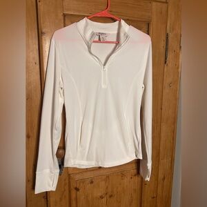 Tommy Bahama Golf Fitted Lightweight White Pullover Sweatshirt Sz L Fits Med IMO